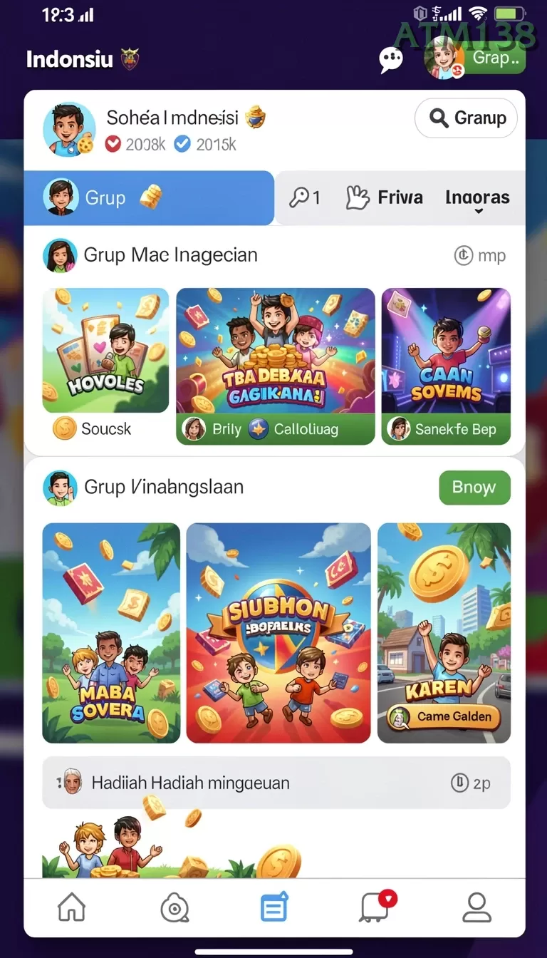 Cuplikan layar KILAT77 — menu navigasi